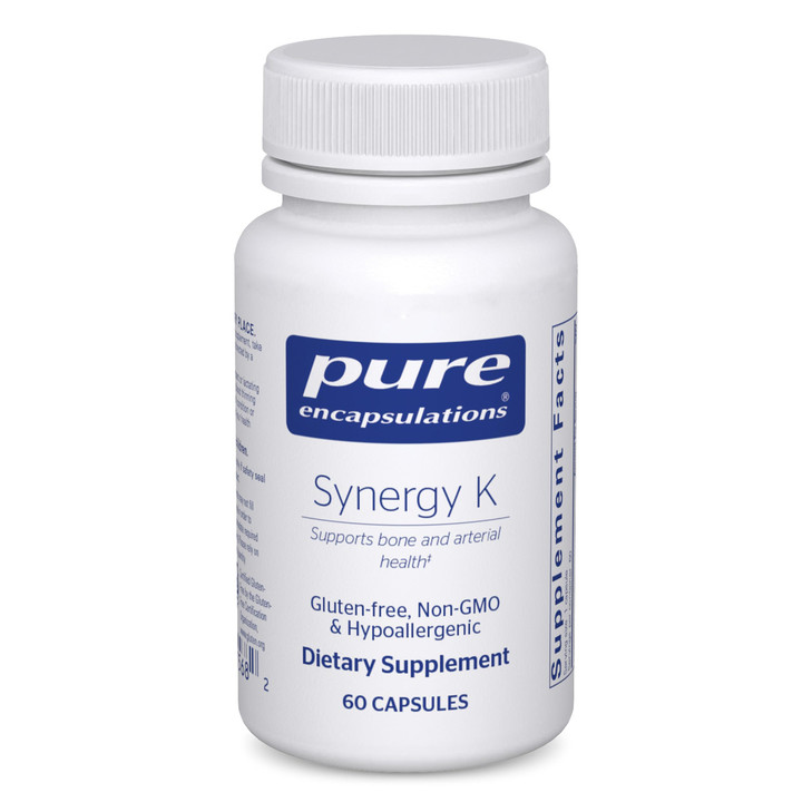 Pure Encapsulations Synergy K - with Vitamin K1, K2 & D3 - Supports Bones, Blood Vessels, Vascular Elasticity & Calcium Utilization* - Includes Chole