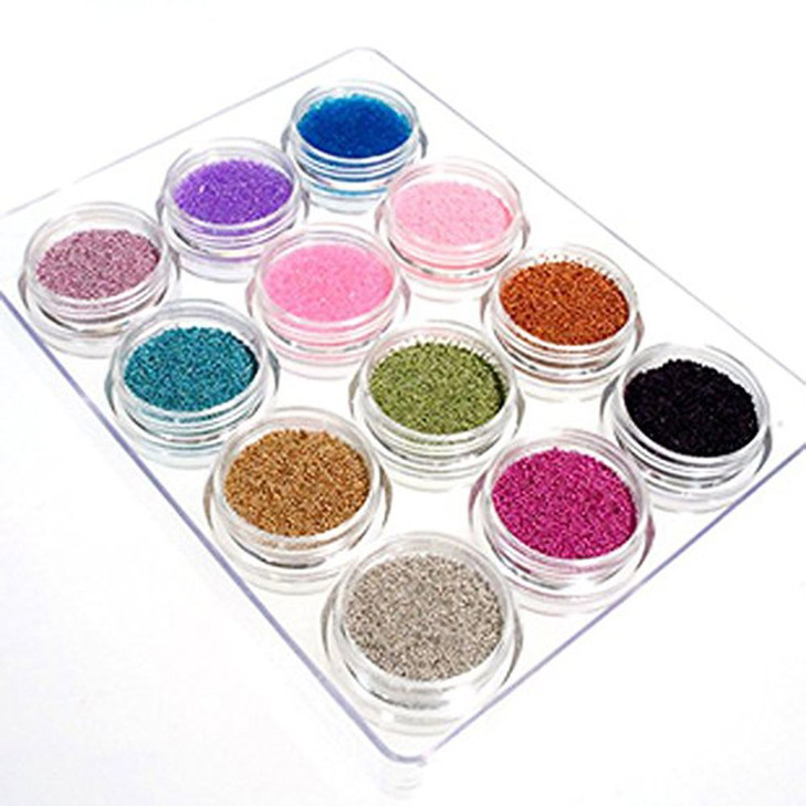 1Pack Fashion Caviar Nails Art New 12 Colors plastic Beads Manicures or Pedicures Nail Art Caviars/Beads/Mini Pearls Decorations