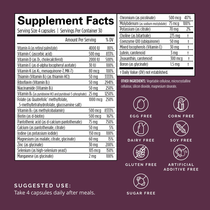 BRAINMD Dr Amen Smart Prenatal - 120 Capsules - Multivitamin for Mom & Baby, Promotes Healthy Pregnancy & Growth & Development in Babies - Gluten-Fre