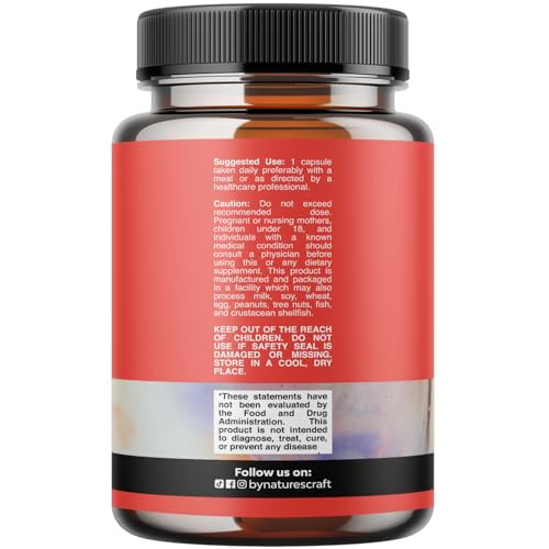 Natures Craft 10000 mcg Pure Biotin Pills for Women Men - Promotes Thicker and Fuller Hair. Natural Supplement for Shiny Thick Hair Growth - Vegetari