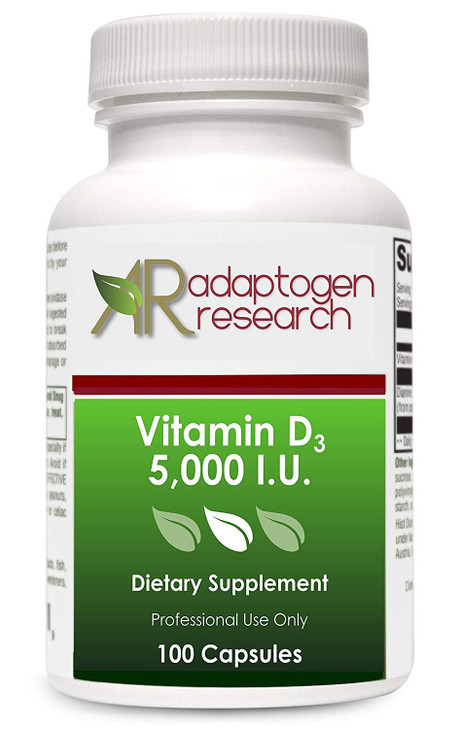 Vitamin D3 5,000 IU Supplement | Pure High Potency Natural Vitamin D | 100 Vegetarian Capsules