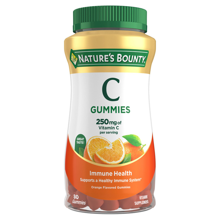 Nature's Bounty Vitamin C, Orange, 80 Count