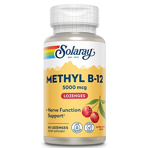 SOLARAY Methyl B12, Lozenge, Cherry (Btl-Plastic) 5000mcg | 60ct