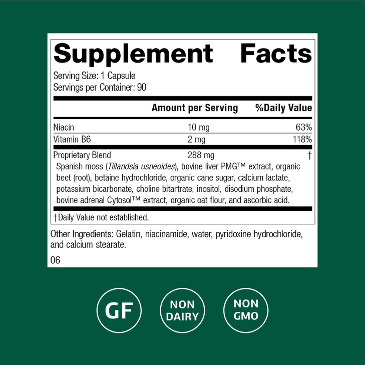 Standard Process Betacol - Supports Liver Function & Bile Production - Liver Health Supplement with Niacin & Vitamin B6 - Gluten-Free, Non-Dairy & No
