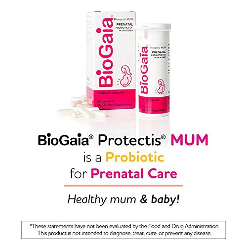 BioGaia Protectis Mum | A Prenatal Probiotic | Helpful for Mom & Baby | Support Baby's Developing Digestive & Immune Systems | Boosts Mom's Immune De
