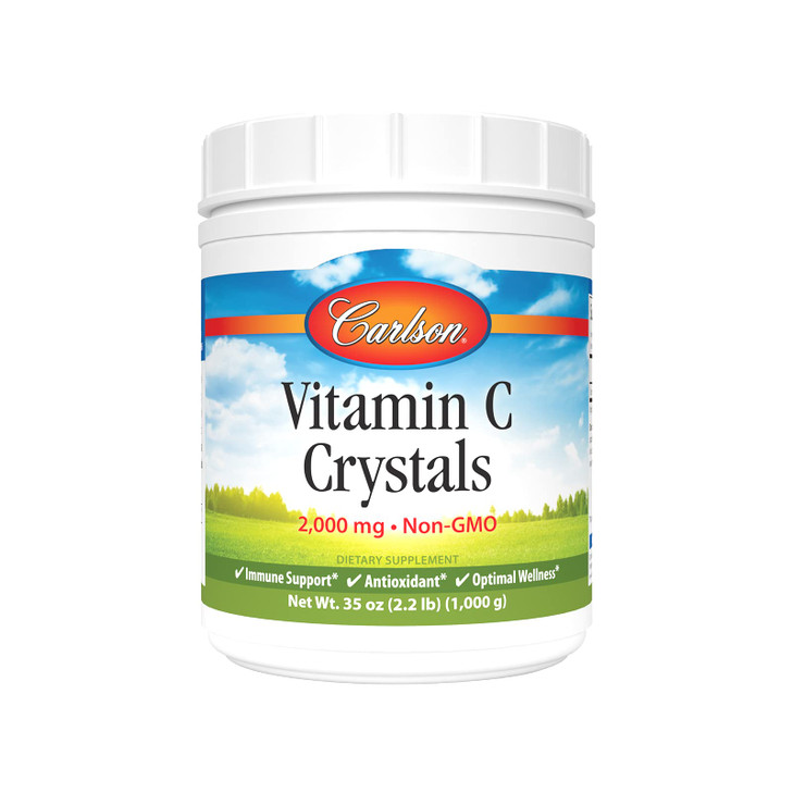 Carlson - Non-GMO Vitamin C Crystals, 2000 mg, Vitamin C Powder, Immune Support, Antioxidant, 35 oz (1000 g)