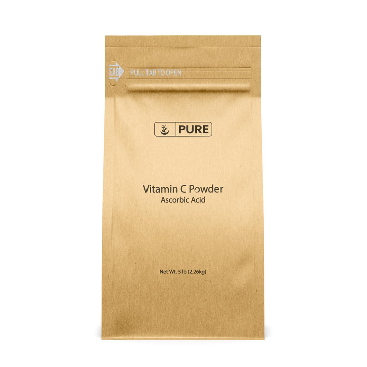 PURE ORIGINAL INGREDIENTS Vitamin C Powder (5 lb) Ascorbic Acid, Non GMO, Dietary Supplement