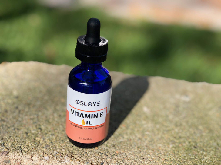 Pure Vitamin E Oil- 2 Fl.oz by Oslove- Use as is or in Skin and Hair Product Formulations | Moisturizing and Softening for Hair, Nails and Skin