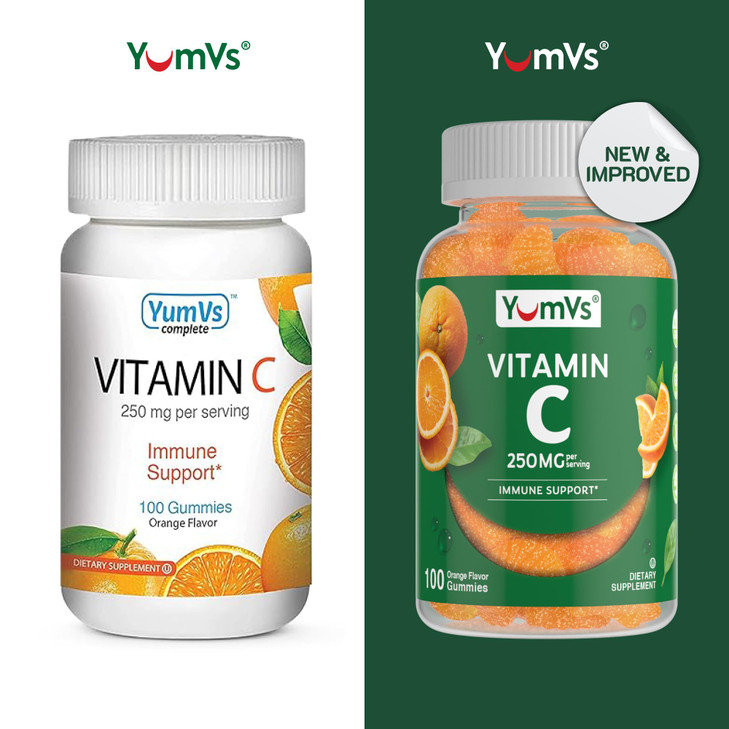 Vitamin C Gummies for Adults - 250 mg Yummy Vitamin C Gummy - VIT C Gummies - Immune Support Supplement -Orange Flavored Kosher, Halal, Gluten Free (