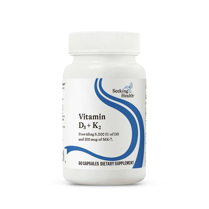 Seeking Health Vitamin D3 + K2 - Immune System & Bone Health Support with Vitamin D3 (Cholecalciferol) & Vitamin K2 (Menaquinone-7) - Vegetarian Vita