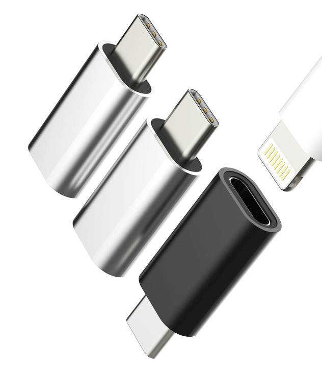 Kefiany Lightning Female to USB C Male Adapter, 3 Pack, Compatible with iPhone 13, Cord Cable, For Samsung Galaxy Note S20 S21 LG Ultra Z Flip S9 Plu