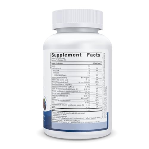 Nordic Naturals Women's Multivitamin Gummies, Mixed Berry - 60 Gummies - Support for Healthy Skin, Hair, Bones, Energy & Immunity - Non-GMO, Vegetari