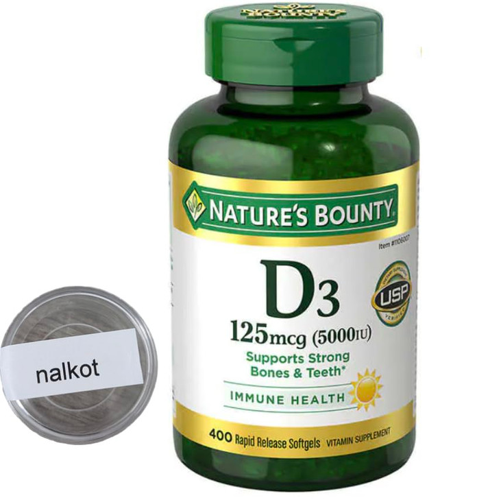 nalkot Vitamin D3 125 mcg, 400 Softgels-NalkotSuplimentGuide