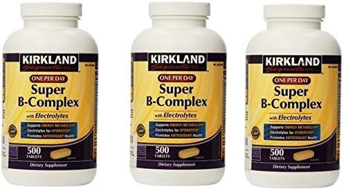 Kirkland Signature One Per Day Super B-Complex with Electrolytes,500 tablets