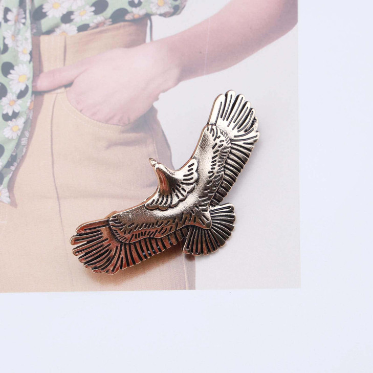 Andelaisi Vintage Eagle Hair Clip Barrettes Gold Eagle Hair Barrettes Metal Barrette Head Clips French Hair Pin Decorative Headwear Hair Accessories