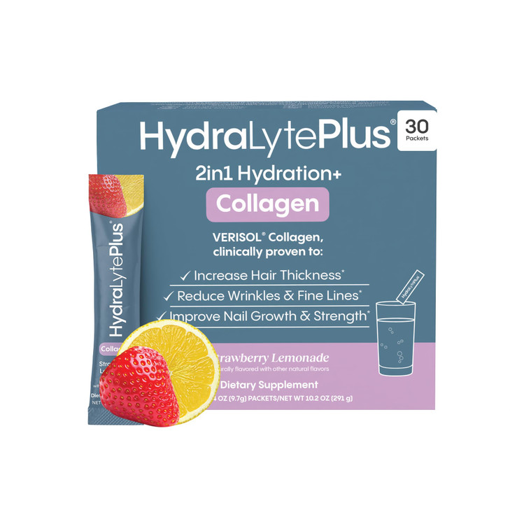 Hydralyte Verisol Collagen Packets with Electrolytes, Hydration Packets with Collagen for Women and Men, Electrolytes Powder with Collagen for Travel