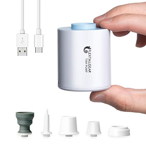 FLEXTAILGEAR Portable Air Pump for Inflatables, 2.82oz Classic Tiny Air Pump, Rechargeable Electric Air Pump to Inflate Deflate for Camping Gear Pool