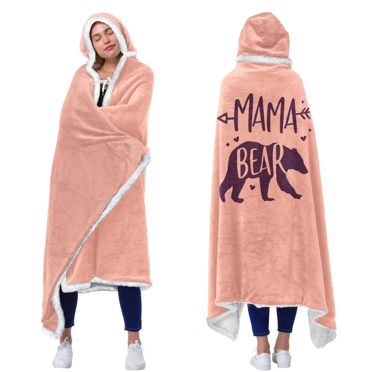 Vprintes Mama Pink Wearable Blanket Hoodie - Valentines Day Gifts for Her Wife Birthday Gifts for Mom from Daughter Son - Wife Birthday Gifts, Gifts