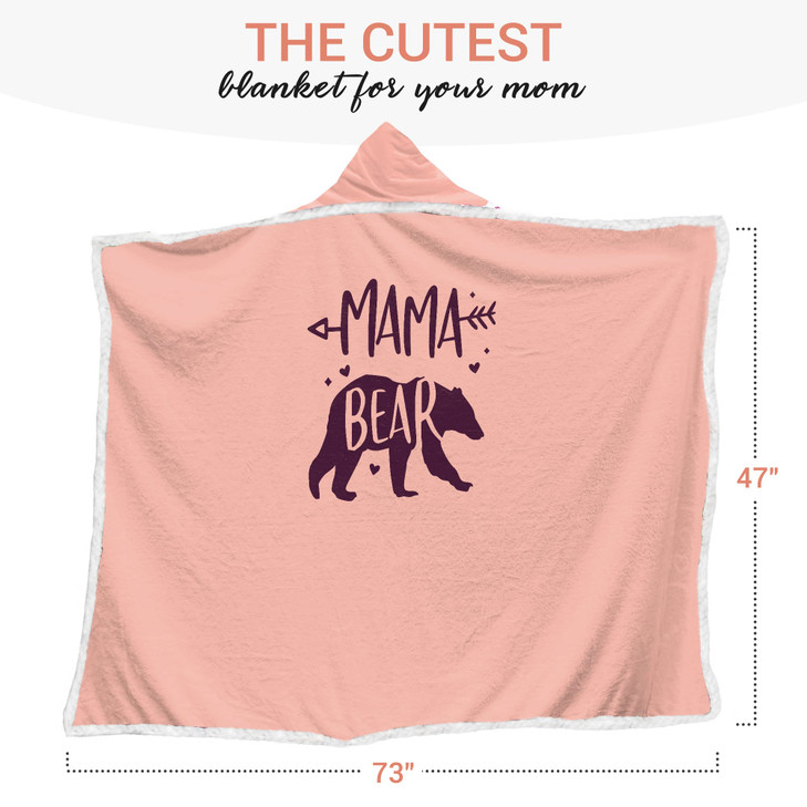 Vprintes Mama Pink Wearable Blanket Hoodie - Valentines Day Gifts for Her Wife Birthday Gifts for Mom from Daughter Son - Wife Birthday Gifts, Gifts