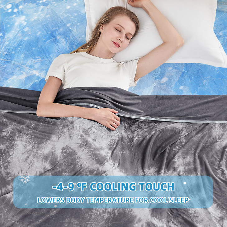 inhand Cooling Blanket Queen Size (90"x90"), Cooling Blankets for Hot Sleepers, Absorbs Heat to Keep Adults Cool For Summer Nights Sweats, Thin Cold
