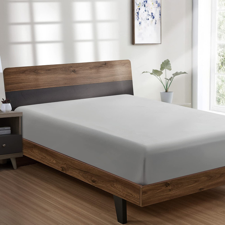 FreshCulture Queen Fitted Sheet - Hotel Quality, Ultra Soft & Breathable Brushed Microfiber, Deep Pocket, Cooling Fitted Sheets for Queen Size Bed (L