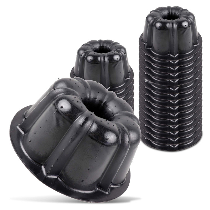 OCreme Bakeable Plastic Mini Cake Pan - Baking Pan With Non-Stick Silicone - Reusable Mold For Baking and Much More - 25 QTY Pack