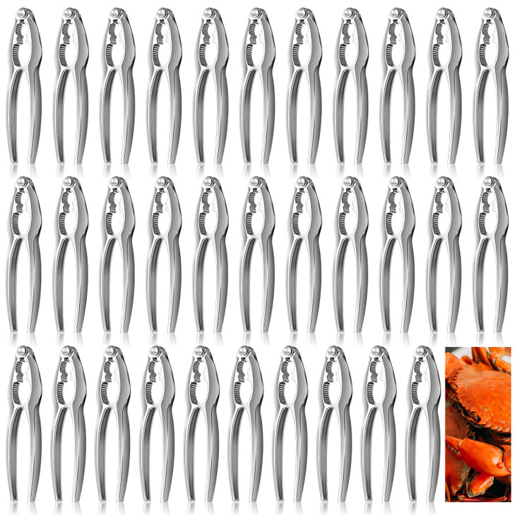 32 Pcs Crab Crackers and Tools, Crab Crackers Sets, Lobster Cracker, Heavy Duty Seafood Tools, Nut Cracker Set