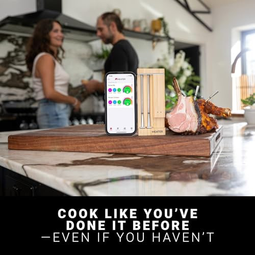 MEATER Pro Duo: Wireless Smart Meat Thermometer | 1000°F High Heat Resistance | Long Range | Dual Probes | Six Sensors | BBQ, Oven, Grill, Smoker, Ai