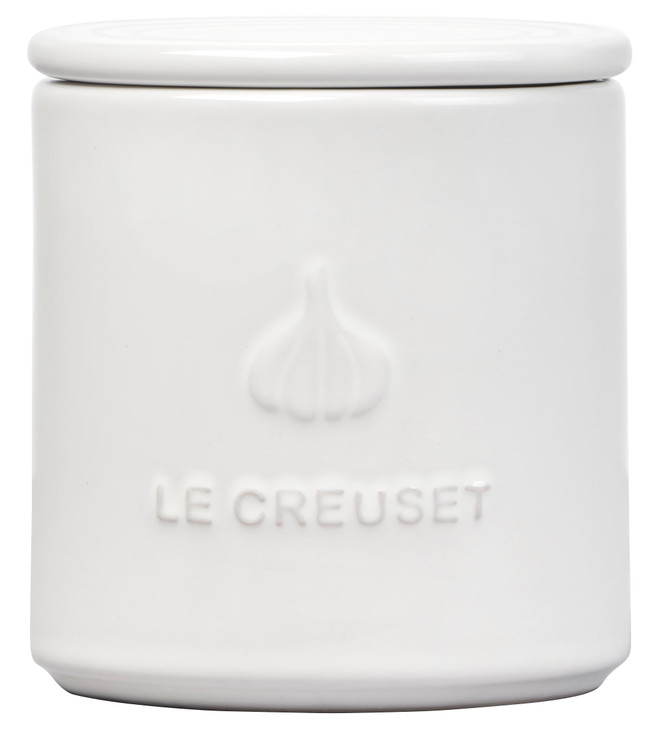 Le Creuset Stoneware Garlic Keeper, 14 oz., White