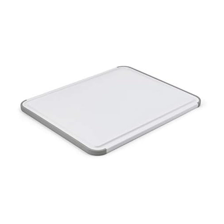 KitchenAid Classic Cutting Board with Perimeter Trench and Non Slip Edges, Dishwasher Safe, 11 inch x 14 inch, White and Gray