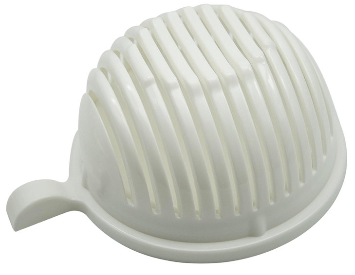 Quick Salad Maker Chopper Salad Cutter Bowl Swiftly Dice Fruits & Vegetables, BPA-Free Healthy Meals and Salads in Minutes Multi-functional (White)