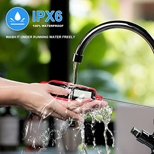 Lonicera Digital Cooking Thermometer for Bread Baking, Food and Water Temperature Measurement. Waterproof and Long Stem with Meat Temp Guide, Display