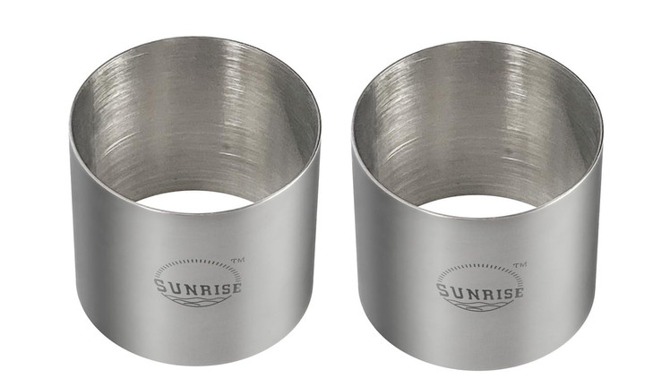 Sunrise Kitchen Supply Plating Forms Stainless Steel Ring Mold Sets 3" X 2.75" (2)