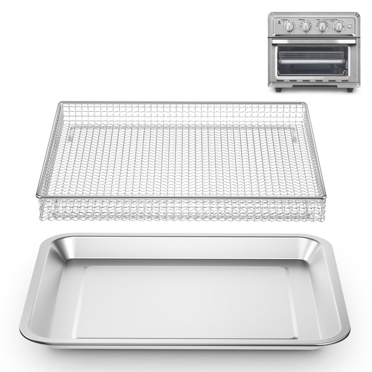 Stainless Steel Air Fryer Basket and Tray,Compatible with Cuisinart Airfryer TOA-060 and TOA-065