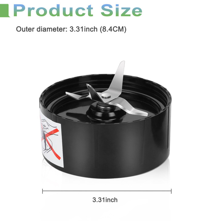 QT 2X Cross Blades compatible with Magic Bullet 250W MB1001 Series With Gaskets Replacement Blender Part