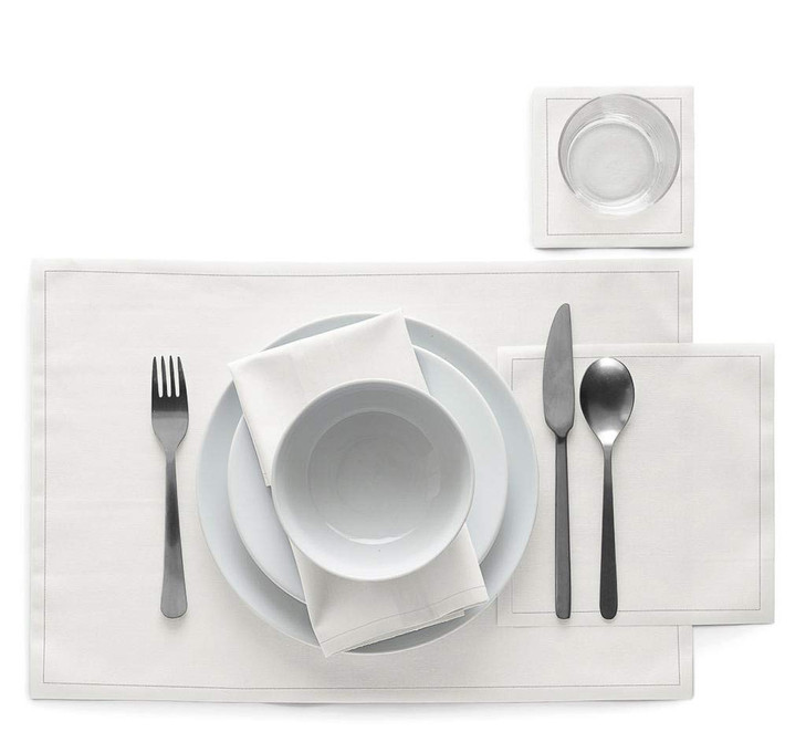 MY DRAP Cloth Washable and Reusable Dinner Napkin - 12.6 x 12.6 in (12 Per Roll, Cotton Cream)