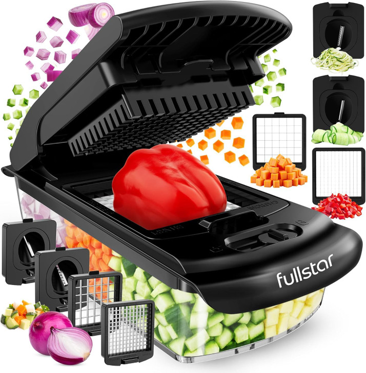Fullstar The Original Pro Chopper - Vegetable Chopper and Spiralizer, Food Chopper with Container, Fruit Slicer, Kitchen Gadgets & Gifts, Home Essent