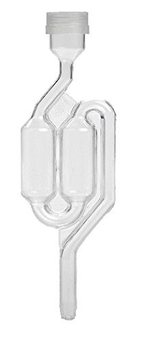 Twin Bubble Airlock with Universal Orange Carboy Cap