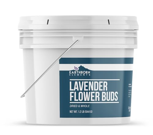Earthborn Elements Dried Lavender Flower Buds 1 Gallon Bucket, Home Décor, Tea & Lemonade Additive