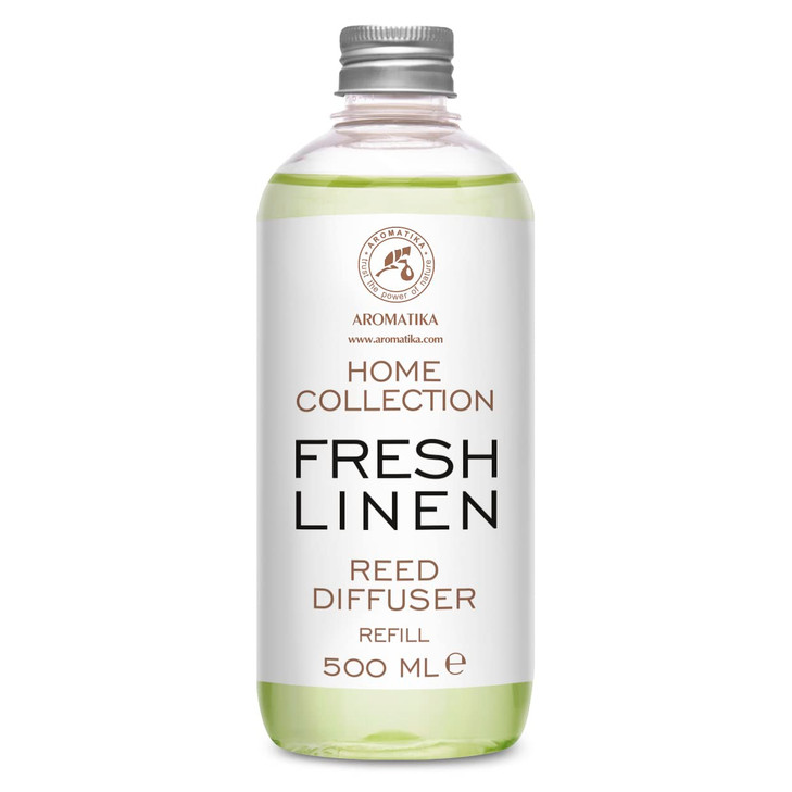 Reed Diffuser Refill Fresh Linen 17.0 Fl Oz (500ml) - Room Diffuser Refill - Home Fragrance - Scented Diffuser - Fresh Aroma - Room Fragrance - Fresh