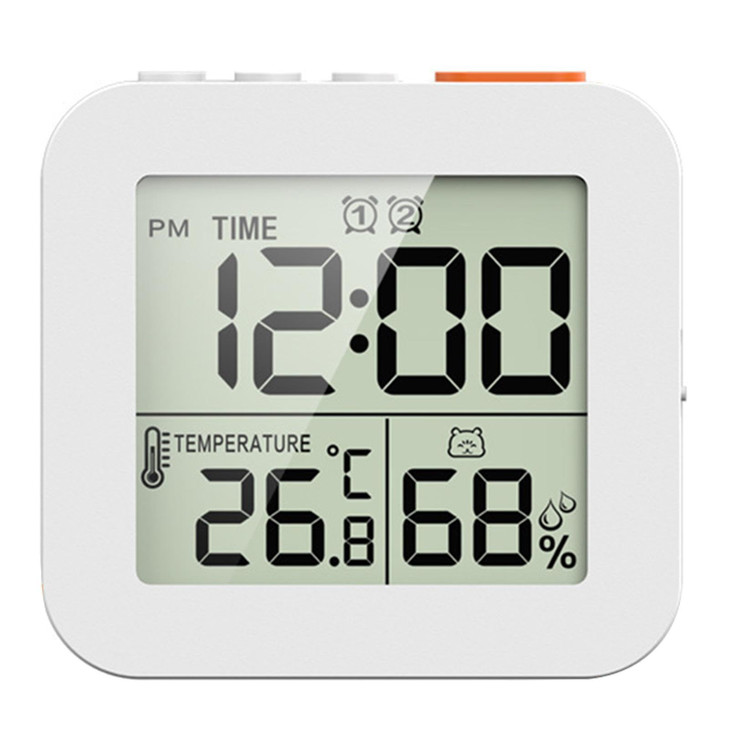 ?????? Digital Timer Shower Clock with Alarm, Bathroom Kitchen Wall Clock, White
