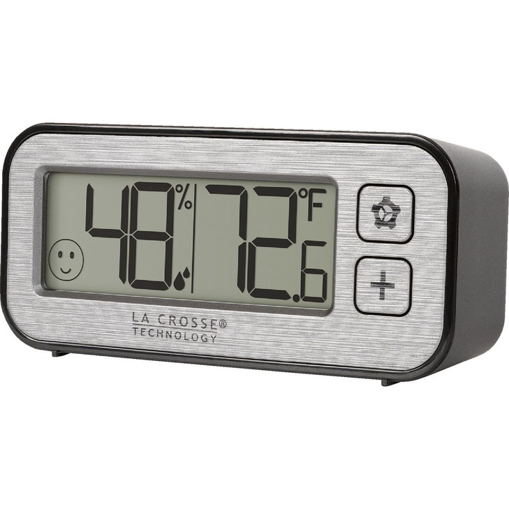 La Crosse Technology 513-148-TBP-3 Mini Digital Clock with Comfort Meter Rectangular
