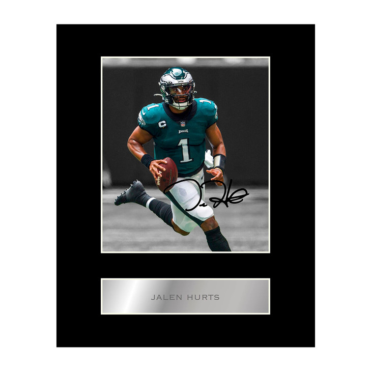 Jalen Hurts Pre Printed Signature Signed Mounted Photo Display #11 Printed Autograph Picture