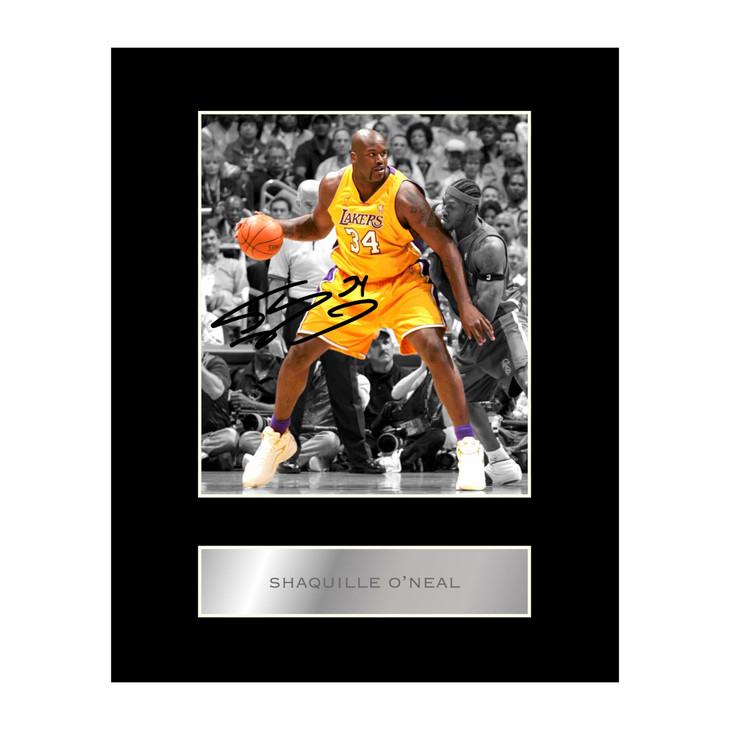 Generic Shaquille O'Neal Pre Printed Signature Signed Mounted Photo Display #11 Printed Autograph Picture 10x8 Inch Mounted Wall Art for Living Room