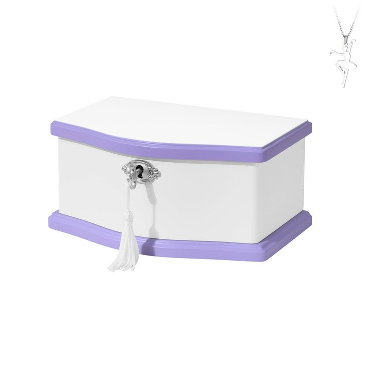 Musical Jewelry Box-Medium Ballerina Musical Chest with Mirror for Girls,Jewelry Storage,Swan Lake Tune, Gift for Christmas,Birthday,New Year and All