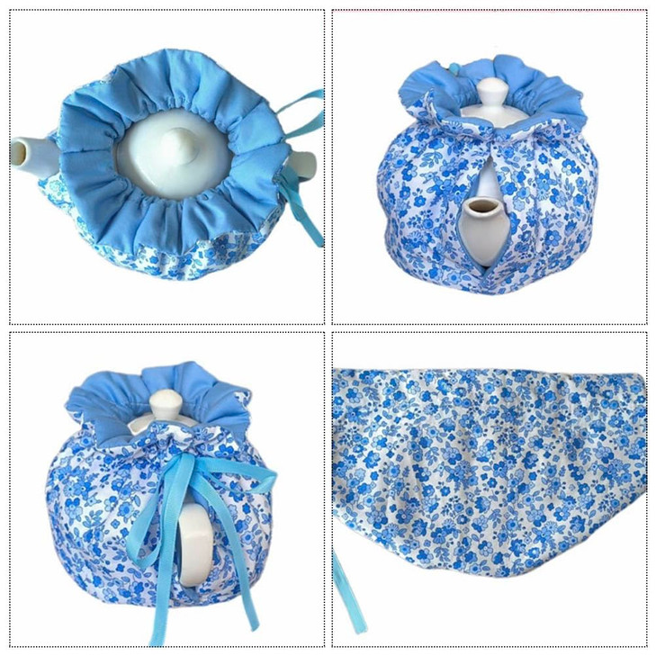 Tea Cosy, Cotton Vintage Floral Teapot Dust Cover Tea Cozies, Kitchen Home Decorative Tea Pots Cozy with Insulation Pad for Housewife, Friend, Mom (B