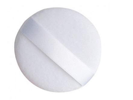 3PCS Women Lady Girls White Super Soft Plush Round Velour Loose Powder Puff with Ribbon Skin Care Facial Makeup Cosmetic Powder Puff - 3.15" Diameter