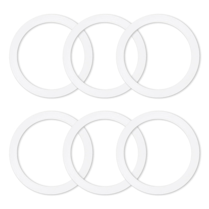 6 Pcs Gasket Seal Rings for Bialetti Moka Express Dama 6 Cups - Spare Food Grade Silicone Sealing Rings for Aluminium Stovetop Coffee Maker Pots (Bet