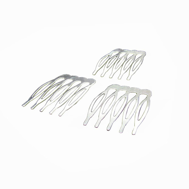 15 Pcs Sliver Metal Hair Clips Combs Blank Hair Comb for Craft DIY Hair Bows Jewelry Making