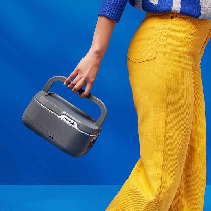 Crock-Pot 28-Ounce Mini Electric Heated Lunch Box, Portable Food Warmer, Perfect for Travel, Car, On-the-Go, Keeps Food Warm, Spill-Free, Dishwasher-